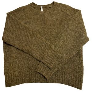 Aritzia Babaton Women’s Green/Khaki Crewneck Sweater